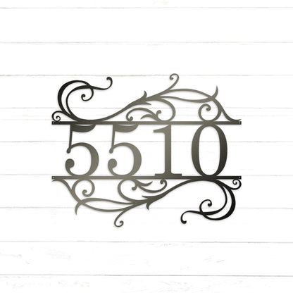 Fancy House Number Sign