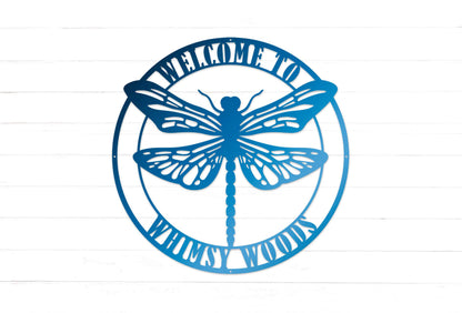 Personalized Dragonfly Garden Sign