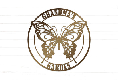 Custom Butterfly Garden Sign