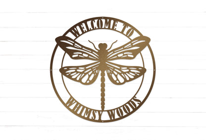 Personalized Dragonfly Garden Sign