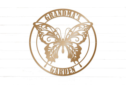 Custom Butterfly Garden Sign