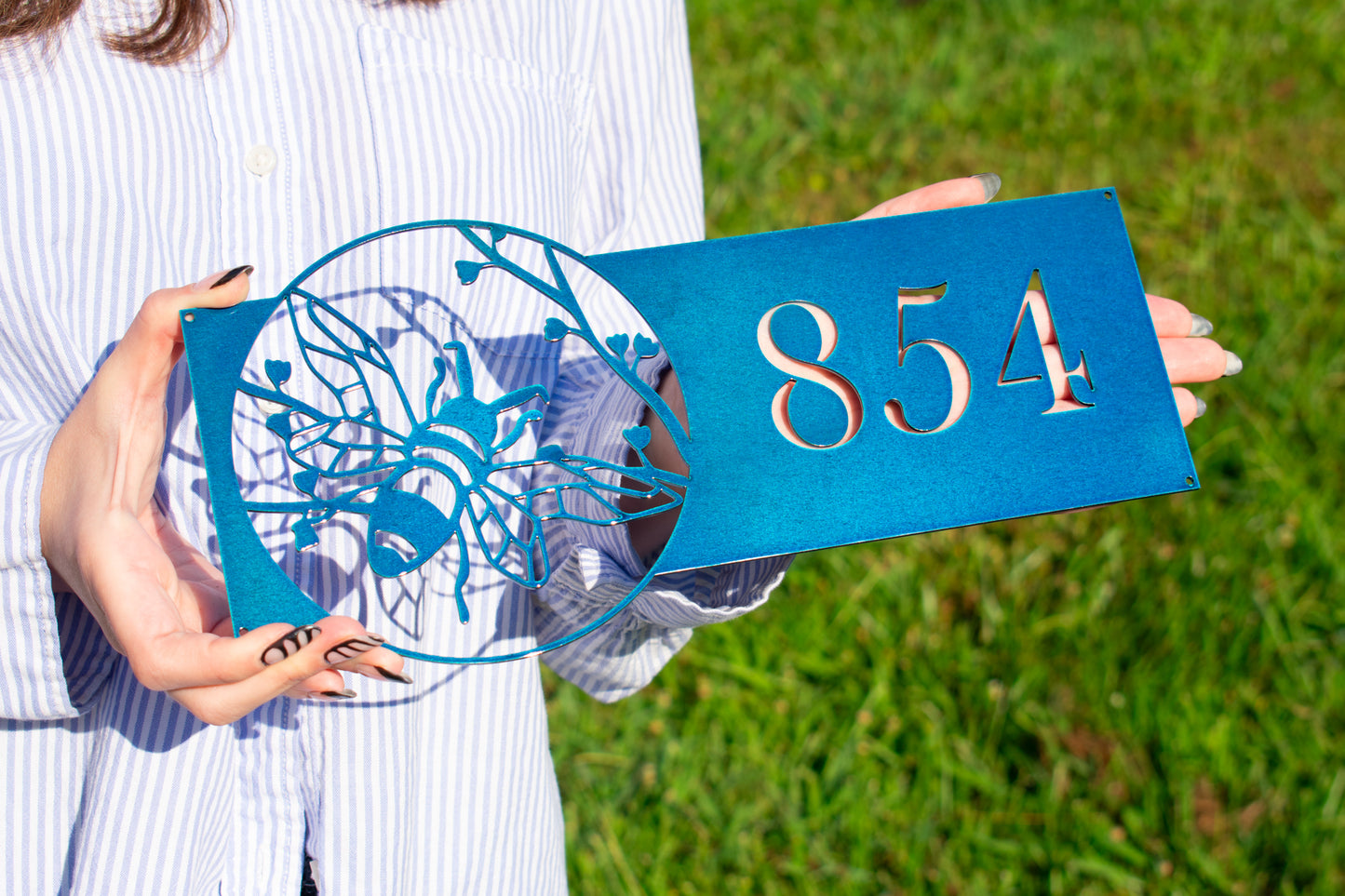 Bee House Address Sign