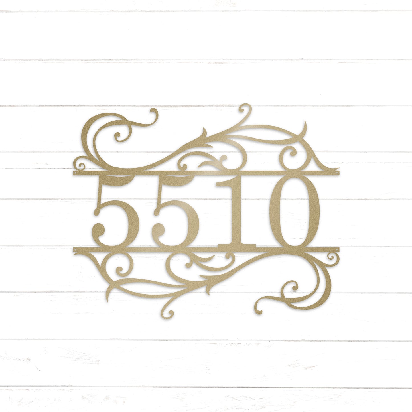 Fancy House Number Sign