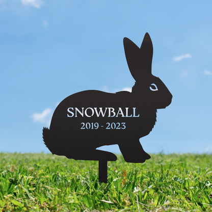 Bunny Memorial Personalized Garden Stake