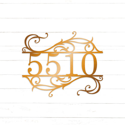 Fancy House Number Sign