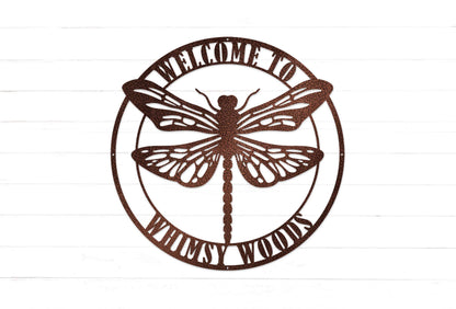 Personalized Dragonfly Garden Sign