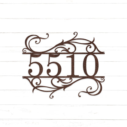 Fancy House Number Sign