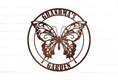 Custom Butterfly Garden Sign