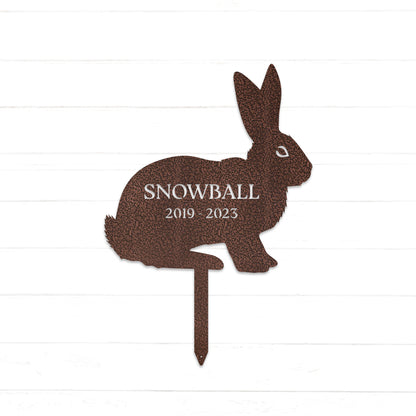 Bunny Memorial Personalized Garden Stake