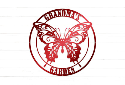 Custom Butterfly Garden Sign