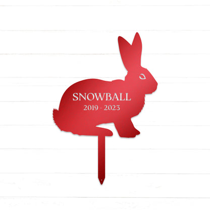 Bunny Memorial Personalized Garden Stake