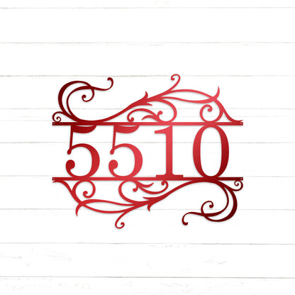 Fancy House Number Sign