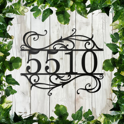 Fancy House Number Sign