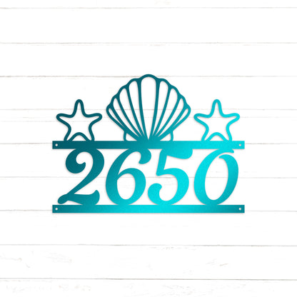 Beach Themed Address Sign