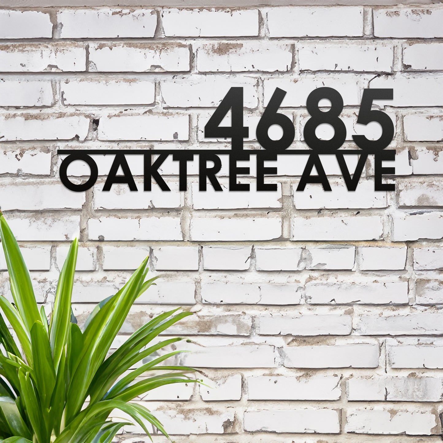 Modern Home Address Sign