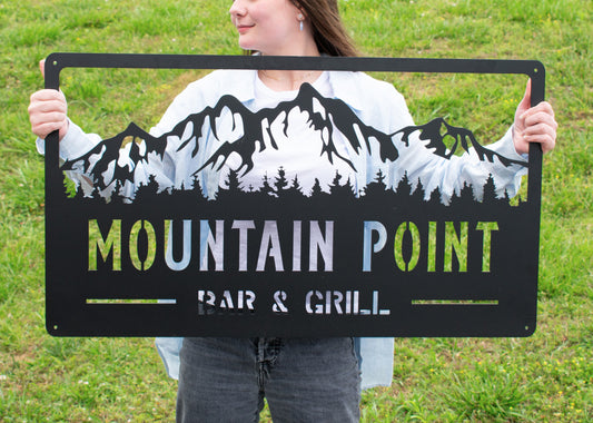 Custom Mountain Pine Tree Sign