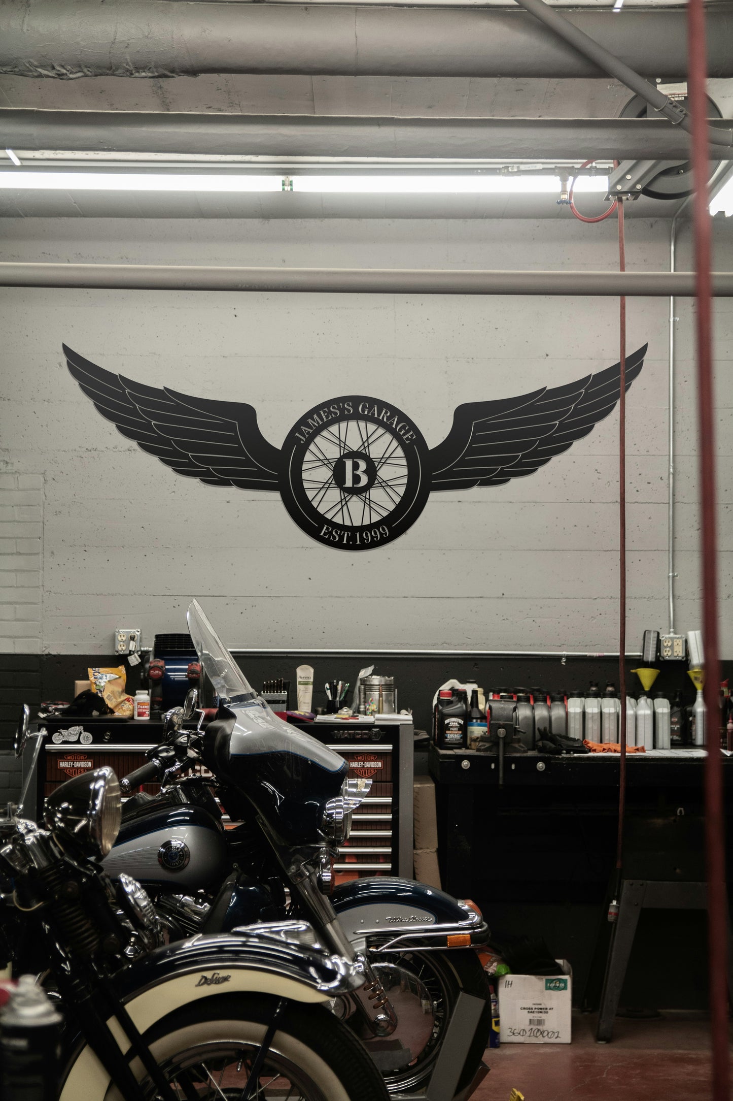 Motorcycle Garage Sign