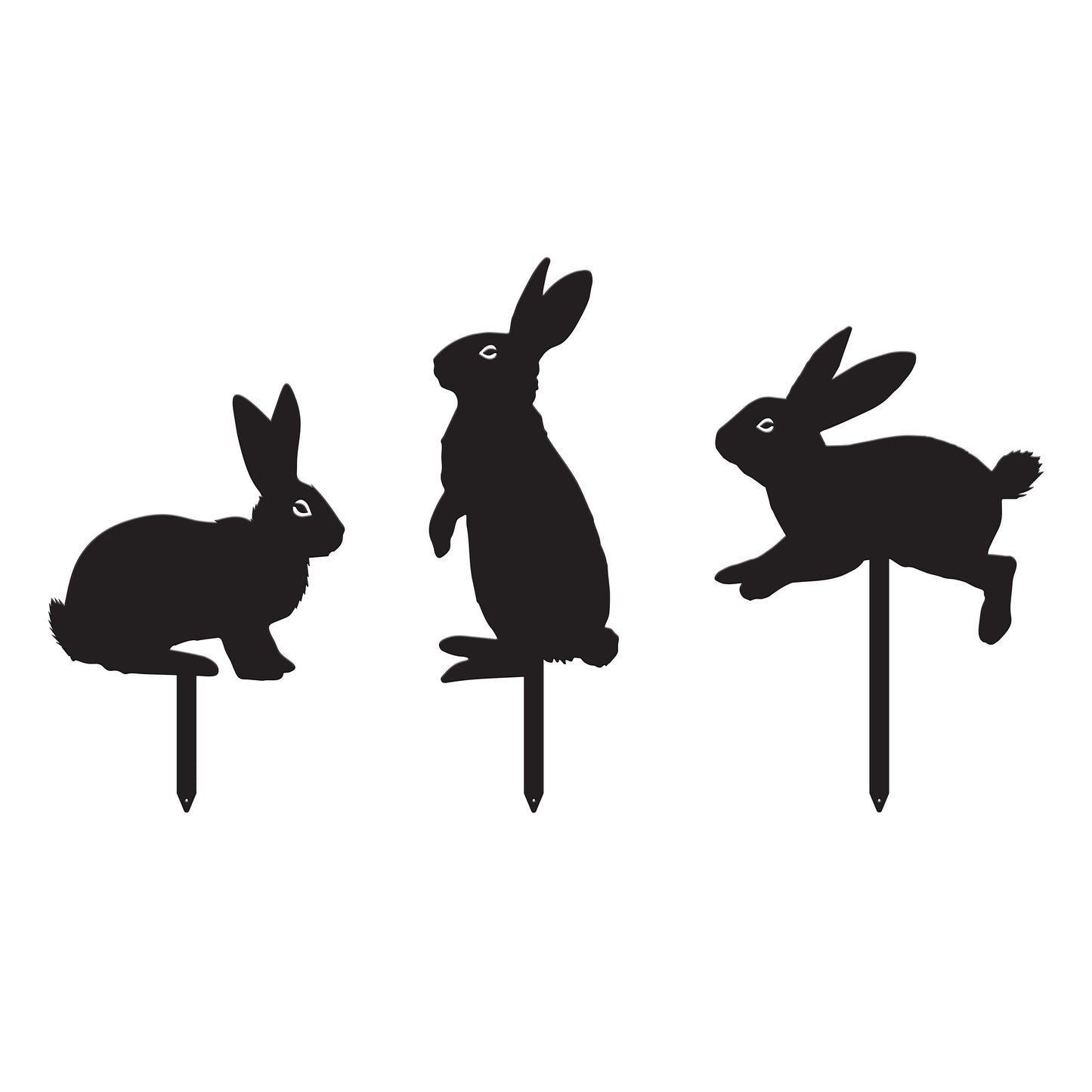 Bunny Trio Garden Stakes